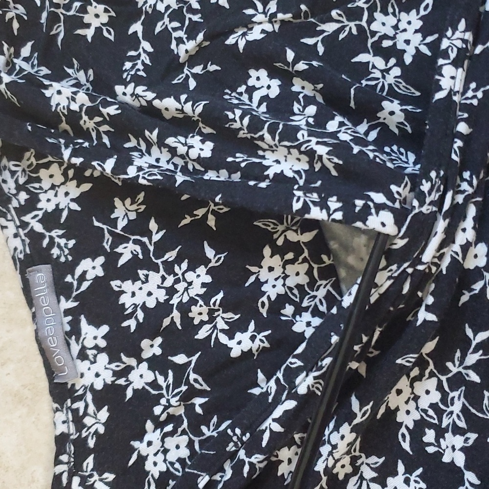 Loveappella Black White Floral Dress sz S - Picture 4 of 8